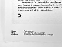 Load image into Gallery viewer, Fictional Advertisement Poster - Delorean Print Daniel Arsham