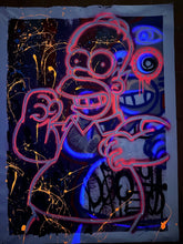 Load image into Gallery viewer, Homer Simpson - Louis Vuitton (Double Neon Series) Painting Jago Oner