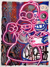Load image into Gallery viewer, Homer Simpson - Louis Vuitton (Double Neon Series) Painting Jago Oner