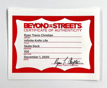 Load image into Gallery viewer, Infinite Knife Life Skate Deck Ryan Travis Christian