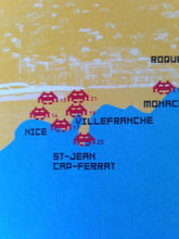 Load image into Gallery viewer, Invasion Cote d'Azur Map Print Invader
