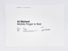 Load image into Gallery viewer, Middle Finger in Red Print Ai Weiwei