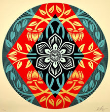 Load image into Gallery viewer, Obey Diamond Flower Round Print Shepard Fairey