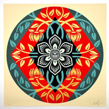 Load image into Gallery viewer, Obey Diamond Flower Round Print Shepard Fairey