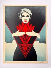 Load image into Gallery viewer, Obey Noir Flower Woman (Blue) Print Shepard Fairey