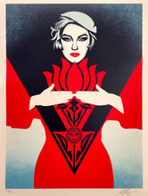 Load image into Gallery viewer, Obey Noir Flower Woman (Red) Print Shepard Fairey