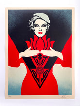 Load image into Gallery viewer, Obey Noir Flower Woman (Red) Print Shepard Fairey