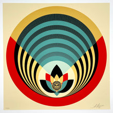 Load image into Gallery viewer, Obey Radiant Lotus (Round) Print Shepard Fairey