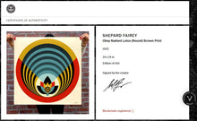 Load image into Gallery viewer, Obey Radiant Lotus (Round) Print Shepard Fairey