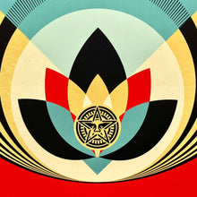 Load image into Gallery viewer, Obey Radiant Lotus (Round) Print Shepard Fairey
