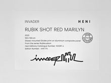 Load image into Gallery viewer, Rubik Shot Red Marilyn Print Invader