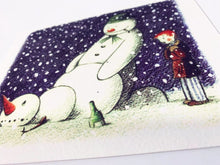 Load image into Gallery viewer, Rude Snowman Christmas Card Print Banksy