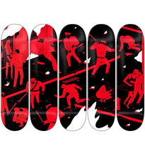 Load image into Gallery viewer, Rule of Law Skatedeck Set of 5 (Signed) Skate Deck Jean-Michel Basquiat