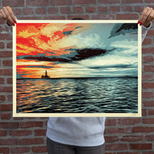 Load image into Gallery viewer, Sunset as the Fall Approaches Print Shepard Fairey