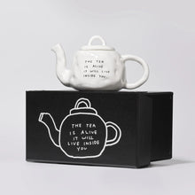 Load image into Gallery viewer, The Tea Is Alive Teapot Sculpture Ceramic David Shrigley