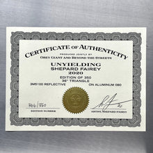 Load image into Gallery viewer, Unyielding (Metal Street Sign) Print Shepard Fairey