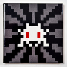 Load image into Gallery viewer, Black Sunset Tile Sculpture Invader

