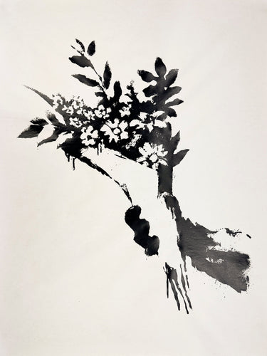 GDP Flower Thrower - Bouquet Print Banksy