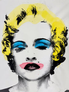 Madonna Paster (Yellow Hair) Print - Hand Embellished Mr. Brainwash