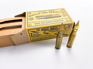 Mightier Than .308 MT Ammunition Box (Yellow) Sculpture Ravi Zupa