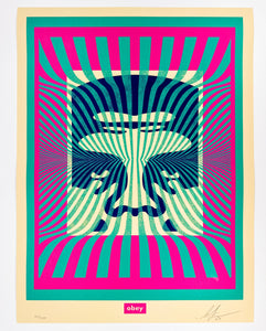 Op-Art Icon (Aqua) Print Shepard Fairey