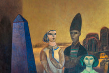 Load image into Gallery viewer, Paisaje Con Personaje Y Niño En Rojo Painting Gonzalo Cienfuegos
