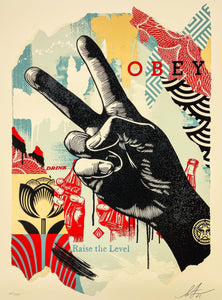 Raise the Level (Peace) Print Shepard Fairey