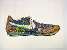 Load image into Gallery viewer, Shoe - Off-White Version (Hand-finished) (Creased) Print - Hand Embellished Mr. Brainwash
