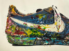 Load image into Gallery viewer, Shoe - Off-White Version (Hand-finished) (Creased) Print - Hand Embellished Mr. Brainwash
