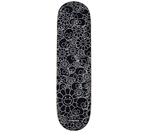 Skulls & Flower Skate Deck (Black) Skate Deck Takashi Murakami