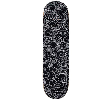 スケートボード SKULLS & FLOWER DECK(BLACK) Skulls & Flower Skate Deck (Black) – Post Modern Vandal