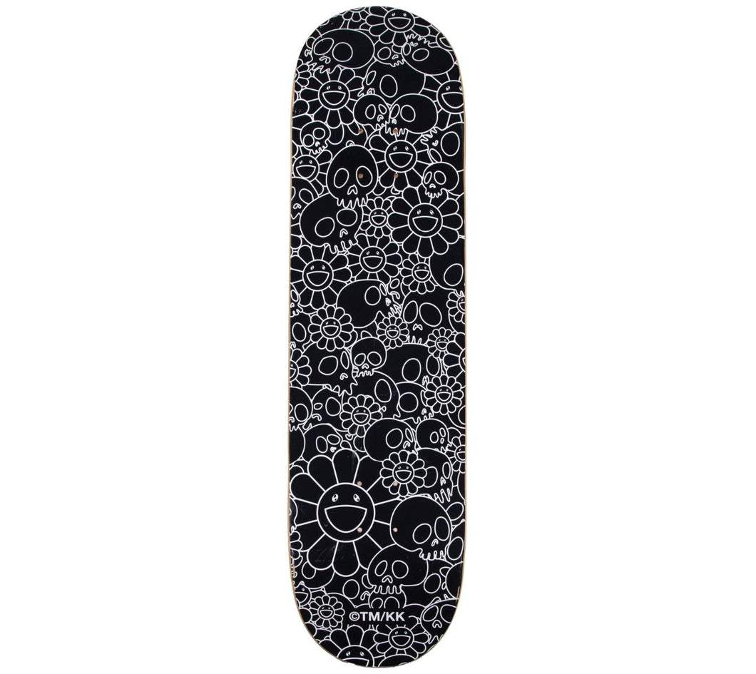 Skulls & Flower Skate Deck (Black) Skate Deck Takashi Murakami