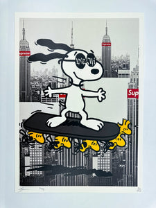 Snoopy Skates NYC Print Death NYC