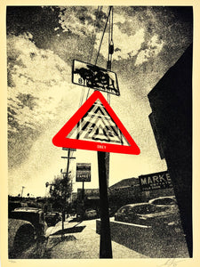 Warning Sign Print Shepard Fairey
