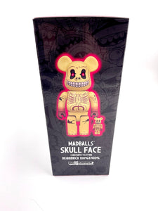 BEARBRICK Madballs Skull Face (400% + 100%) Vinyl Figure Be@rbrick
