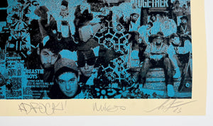 Beastie Boys: Stand Together (Blue & Silver) Print Shepard Fairey