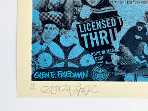 Beastie Boys: Stand Together (Blue & Silver) Print Shepard Fairey