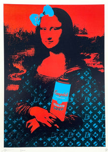 Blue Bow Mona Lisa Print Death NYC