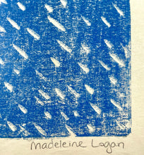 Load image into Gallery viewer, Blue Hand Rain Print - Hand Embellished Madeleine Logan
