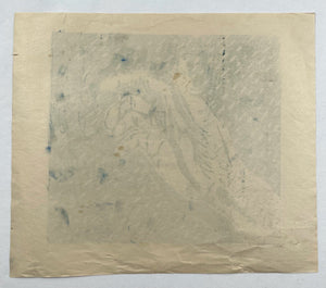 Blue Hand Rain Print - Hand Embellished Madeleine Logan