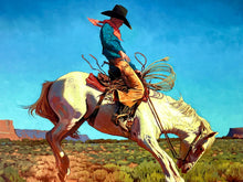 Load image into Gallery viewer, Bronc Rider Print Mark Maggiori

