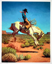 Load image into Gallery viewer, Bronc Rider Print Mark Maggiori
