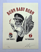 Load image into Gallery viewer, Burn Baby Burn Letterpress Print Shepard Fairey
