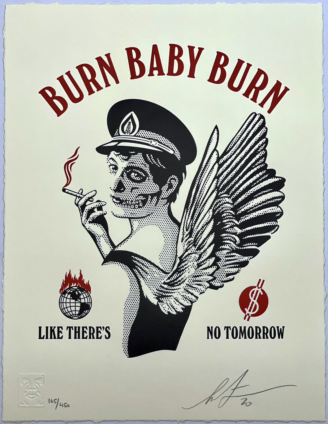 Burn Baby Burn Letterpress Print Shepard Fairey