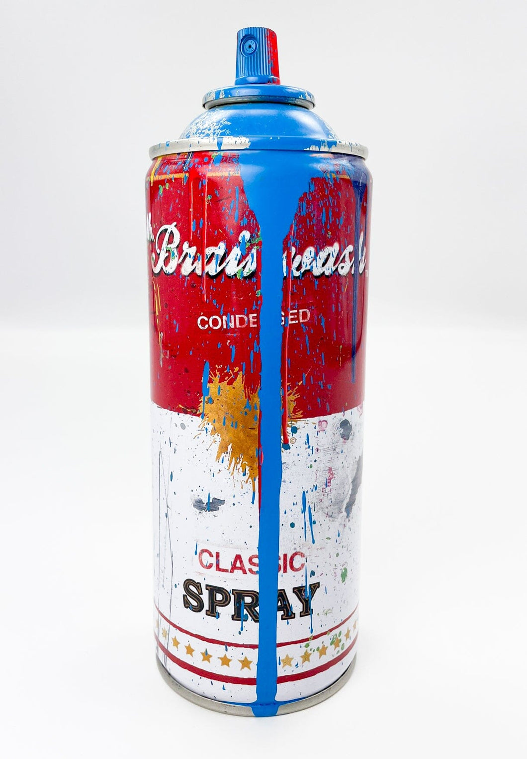 Campbells Hand-Finished Spray Can (Cyan) Spray Paint Can Mr. Brainwash