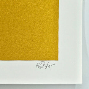 Code Black (Hand Painted Gold Edition) Print - Hand Embellished FAKE