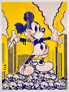 Corporations Kill - Mickey Mouse Print - Hand Embellished Dillon Boy