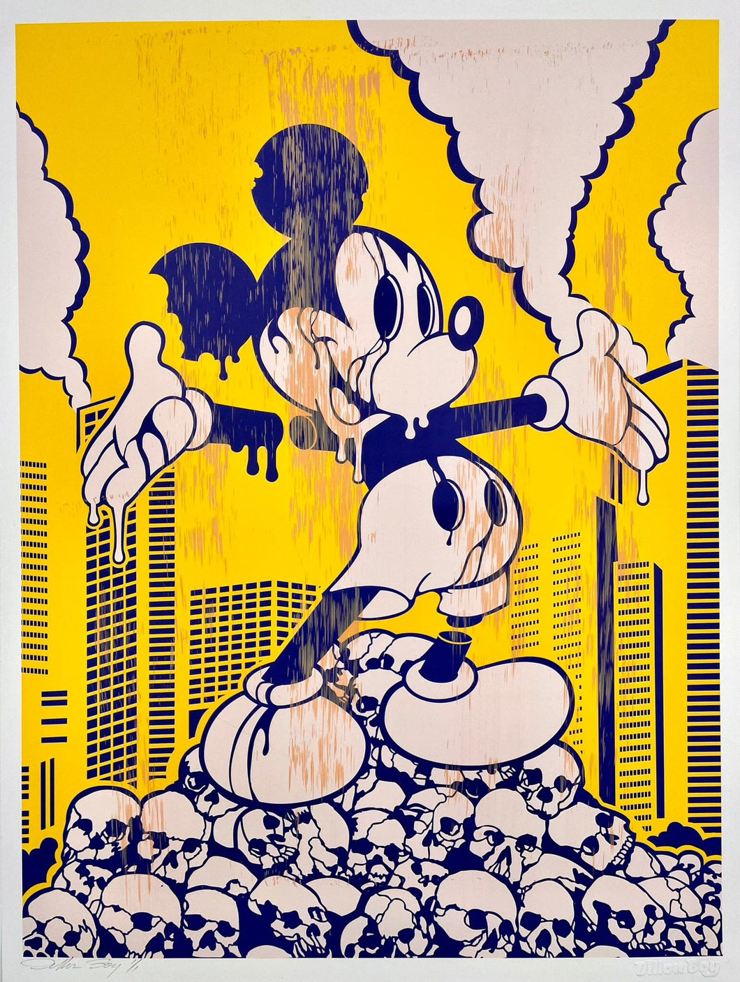 Corporations Kill - Mickey Mouse Print - Hand Embellished Dillon Boy