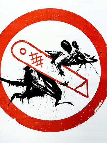 Cut & Run Rat Stencil Poster – Post Modern Vandal