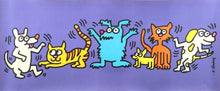 Load image into Gallery viewer, Dancing Cats and Dogs Print Keith Haring
